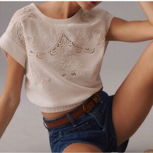 Pilcro Embroidered Muscle Tee